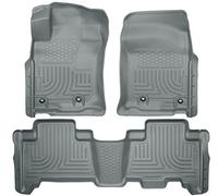 Husky Liners Weatherbeater - Alfombrillas para Toyota 4Runner 2013-2024; Lexus GX460 2014-2024 | Delantera y Segunda Fila, 3 Piezas, Gris - 99572
