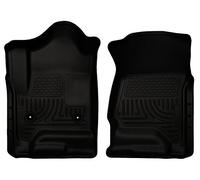 Husky Liners Weatherbeater | Compatible con Chevrolet Silverado 2014-2018, GMC Sierra 1500, Silverado 2015-2019, Sierra 2500HD, 3500HD (Cabina estándar)| Forro de Fila Delantera, Negro | 18241
