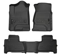 Husky Liners Weatherbeater Floor Mats | Fits 2015-2020 Chevrolet Suburban & GMC Yukon XL | Front & 2nd Row, 3-pc Black - 99211