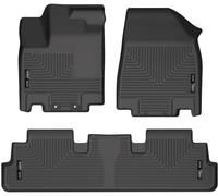 Husky Liners Weatherbeater Series | Forro de Piso para Asiento Delantero y Segundo - Negro | 95701 | Se Adapta a Nissan Pathfinder y Infinity QX60 2022