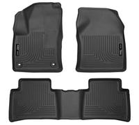 Husky Liners Weatherbeater Tapetes para Piso | Compatible con Toyota Prius 2016-2022, Toyota Prius Prime 2017-2021 | Delantero y 2ª Fila, 3 Piezas Negras - 98991