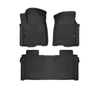 Husky Liners X-Act Contour Series | Revestimientos para Piso de Asiento Delantero y Segundo - Negro | 54208 | Compatible con Chevrolet Silverado/GMC Sierra 2019-2022, 3 Piezas