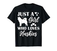 Husky Mama Dog Solo una Chica Que ama a los Perros esquimales de Alaska Camiseta