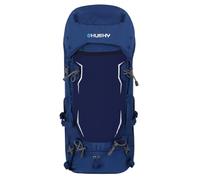 Husky Mochila de trekking de 50 l, ligera y cómoda, con mucho espacio de almacenamiento, funda impermeable para lluvia, elementos reflectantes y silbato para senderismo y expediciones, azul, 50L