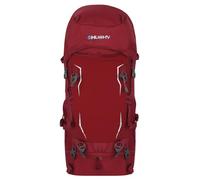 Husky Mochila de trekking de 50 l, ligera y cómoda, con mucho espacio de almacenamiento, funda impermeable para lluvia, elementos reflectantes y silbato para senderismo y expediciones, burdeos, 50L