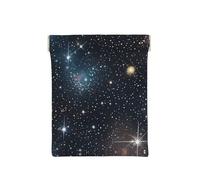 Husky Monedero con estampado de perro, organizador de monedas, soporte de cambio, cartera pequeña de viaje, para monedas, cambio, auriculares, constelaciones cúmulo de estrellas galaxias, One Size,