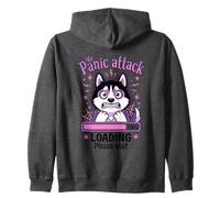 Husky Perro Divertido Ataque Pánico Loading Kawaii Sudadera con Capucha