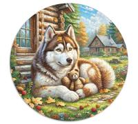 Husky Siberiano 1000 Pieces Jigsaw Puzzles For Adults Family Challenge Toys Stress Relieving Entertainment Exercise The Memory of The Brain for Adults and Kids, Age 12 Years Up 1000pcs (67.5x67.5cm)