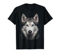 Husky Siberiano Cara Animal Cachorro Vida Silvestre Natural Camiseta gráfica económica
