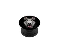 Husky Siberiano Cara Animal Cachorro Vida Silvestre Natural PopSockets PopGrip Adhesivo
