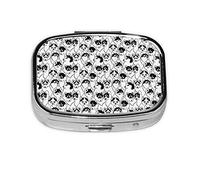 Husky siberiano, pastillero, pastillero cuadrado para bolsillo o monedero, pastillero pequeño, organizador de pastillas de viaje