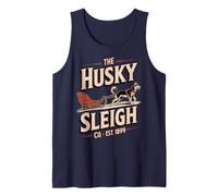 Husky Sleigh Co - Huskies siberianos clásicos - Vintage Camiseta sin Mangas