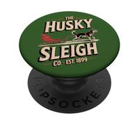 Husky Sleigh Co - Huskies siberianos clásicos - Vintage PopSockets PopGrip Adhesivo
