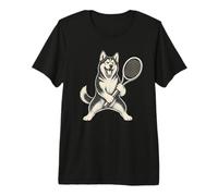 Husky Tenis Deportes Vintage Perro Amante Camiseta Premium