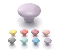 HUSL 6/12 x Pomos Armario de Cerámica de Colores Apastelados 40mm, Perillas, Pomos y Tiradores Redondas de Muebles para Cajones, Armarios, Puertas Interiores, Cocina (6, LAVANDA_APASTELADO)