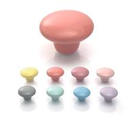 HUSL 6/12 x Pomos Armario de Cerámica de Colores Apastelados 40mm, Perillas, Pomos y Tiradores Redondas de Muebles para Cajones, Armarios, Puertas Interiores, Cocina (6, MAGENTA_APASTELADO)