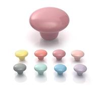 HUSL 6/12 x Pomos Armario de Cerámica de Colores Apastelados 40mm, Perillas, Pomos y Tiradores Redondas de Muebles para Cajones, Armarios, Puertas Interiores, Cocina (12, GRANATE_APASTELADO)