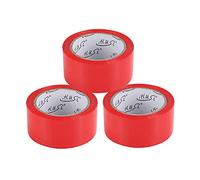 HUSL Cinta Adhesiva Color, Precinto Colores, 80m Colores Conjunto de Cintas para Artes, Manualidades, Pintura, Modelado, Recambio, Etiquetado o Codificación, Cinta de Conducto de colores -Rojo