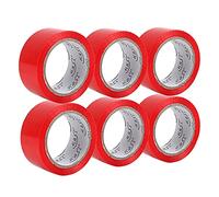 HUSL Cinta Adhesiva Color, Precinto Colores, 80m Colores Conjunto de Cintas para Artes, Manualidades, Pintura, Modelado, Recambio, Etiquetado o Codificación, Cinta de Conducto de colores (Rojo)