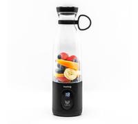 Huslog Batidora Portátil sin Cable 315W, 6 Cuchillas de Acero Inoxidable, 580 ml, USB-C/USB-A Recargable, Cierre de Seguridad, Asa de Transporte, para Smoothies y Batidos de Proteínas, Negro