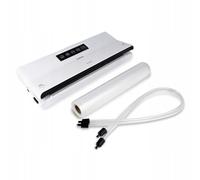 Huslog Envasadora al Vacío para Alimentos 125W, Sellado 30 cm, 6,5 L/min, Modo Seco y Húmedo, Incluye Rollo (3 m x 28 cm), Tubo y Adaptador, Ideal para Sous Vide, Carnes, Verduras y Frutas, Blanco