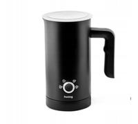 Huslog Espumador de Leche Eléctrico 500W, 240 ml, 4 Modos para Espuma Caliente/Fría, Apagado Automático, Antiadherente y Silencioso, para Café, Capuchino y Chocolate, Negro Mate