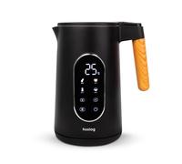 Huslog Hervidor de Agua Eléctrico 1,7 L, Control de Temperatura 40-100 °C, Pantalla Táctil LED, 4 Modos, Función Mantener Caliente, Acero Inoxidable, Filtro Antical, Base 360°, 2200W, Negro