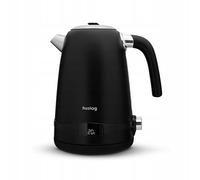 huslog Hervidor de Agua Eléctrico Retro 1,7L 2200W con Control de Temperatura, Pantalla LCD, 7 Niveles 40-100°C, Base 360°, Acero Inoxidable 304, BPA Free, Negro