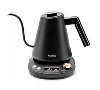 Huslog Hervidor Eléctrico de Cuello de Cisne 1L, Control de Temperatura (40 °C), Función Mantener Caliente, Pantalla LCD, Acero Inoxidable, 1100 W - Ideal para Café y Té