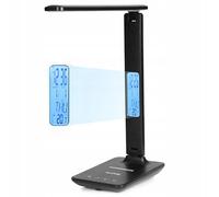 huslog Lámpara de escritorio, lámpara de noche, lámpara de mesa de dibujo, reloj cargador inductivo LED inteligente
