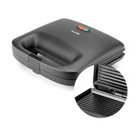 Huslog QuickBite - Tostadora de pan antiadherente 1000 W, panini y sándwiches, color negro