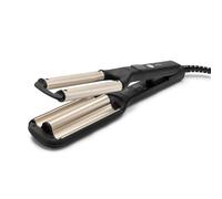 Huslog WaveGlow rizador pelo ondas, ondulador de pelo cerámico, 100-200 °C | Plancha ondas con 3 profundidades de onda, pantalla, 6 programas, doble voltaje 110-240 V, cable giratorio 175 cm