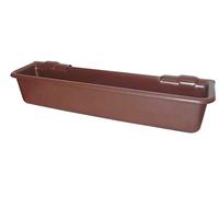 Husmann - Comedero largo de plástico para terneros y ovejas, 50 l, color marrón