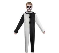 Husoiuy Disfraz de Halloween Art The Clo-wn, traje de cosplay de Terrifier Clo-wn, The Kil-ler, película, cosplay, fiesta de carnaval, disfraz para adultos