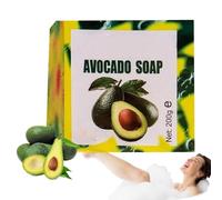 Husoiuy Jabón de aguacate | Jabón nutricional de aguacate hecho a mano | Jabón de aguacate nutritivo natural | Jabón de baño de aguacate portátil para exteriores - Jabón corporal de manos y cara para