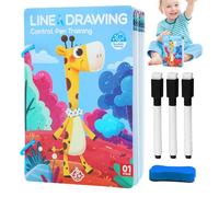 Husoiuy Juego De Cartas para Control del Lápiz,Láminas Educativas Tempranas para Caligrafía Infantil - Práctica Interactiva De Escritura para Niños Y Niñas En Edad Preescolar