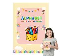Husoiuy Libros de actividades para niños, letras para descendientes, cuadernos de aprendizaje para niños, materiales de educación en el hogar, suministros de guardería, actividades de viaje, avión y