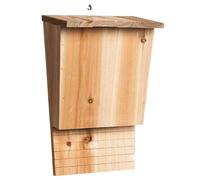 Husoiuy Müc-Ken - Casas de murciélagos grandes para exteriores, resistente a la intemperie, refugio natural para murciélagos de madera con techo, libera tu jardín en verano e invierno