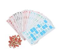 Husoiuy Set De Juego De Bingo | Educativo Interactivo Vintage | Set De Juegos De Bingo Y para Adultos Y Familia,para Cumpleaños Navidad Juegos En Grupo Fiestas Nocturnas Escuela Hogar