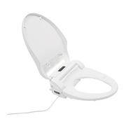 HUSPOO Asiento de inodoro eléctrico con 6 modos de limpieza, calefacción de asiento de 32 - 48 °C y mando a distancia, accesorio de inodoro con función de ducha y luz nocturna LED para inodoros
