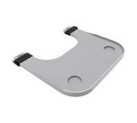 HUSPOO Bandeja para silla de ruedas Mesa con 2 tazas, soporte desactivado, bandeja redonda portátil, bandeja extraíble para comer discapacitados, leer, escribir o jugar ordenadores y ajedrez