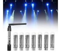 HUSPOO DMX512 - Juego de controladores inalámbricos DMX512 con 7 receptores ISM de 2,4 G para cabezales móviles y luz de escenario, alcance de 400 m, 7 grupos de identificación