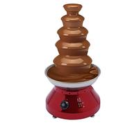 HUSPOO Fuente de chocolate de 5 niveles, acero inoxidable, 3000 ml, eléctrica, con control de temperatura, comercial, para bodas, fiestas, color rojo