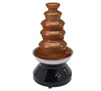 HUSPOO Fuente de chocolate de 5 niveles, acero inoxidable, 3000 ml, eléctrica con control de temperatura, comercial, para bodas, fiestas, color negro