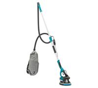 HUSPOO Lijadora eléctrica de pared en seco, 1250 W, con lámpara de trabajo LED, lijadora de pared y techo, diámetro de 225 mm, cabezal de lijado inclinable hasta 90°, 6 velocidades ajustables, incluye