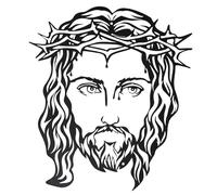 Huspox Cuadro de Jesús, decoración de pared cristiana, decoración religiosa, retrato de Jesús negro, 28 x 25 cm