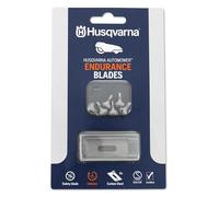 Husqvarna Automower® Endurance - Pack de 6 cuchillos de acero al carbono, diseño de 4 bordes para mayor durabilidad y cortes más nítidos
