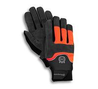 Husqvarna Technical Light Guantes de jardinería Piel, Poliéster Negro, Naranja