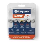 Husqvarna X-Cut S93G - Cadena de motosierra de 16 pulgadas, mini paso de 3/8 pulgadas, calibre 50 pulgadas, repuesto de hoja de motosierra de 56 eslabones, preestirada y bajo retroceso, gris