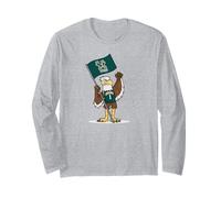 Husson University Eagles Baldwin Eagle Mascot Manga Larga